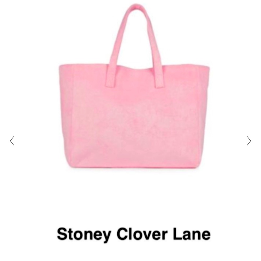 Stoney Clover Lane, color: Strawberry, terry slouchy tote.